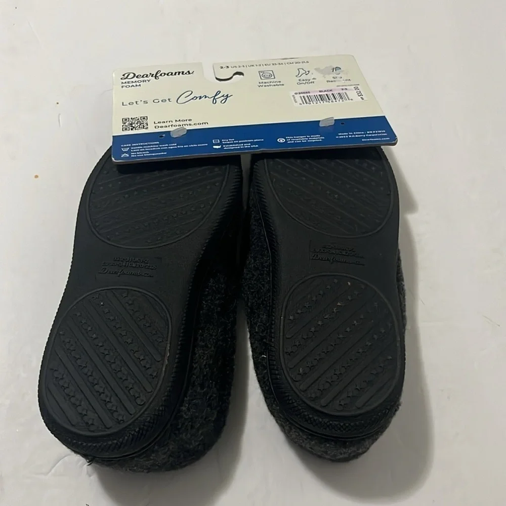 NEW DEARFOAMS Kids' Amari Faux Fur Loafer Size 2/3